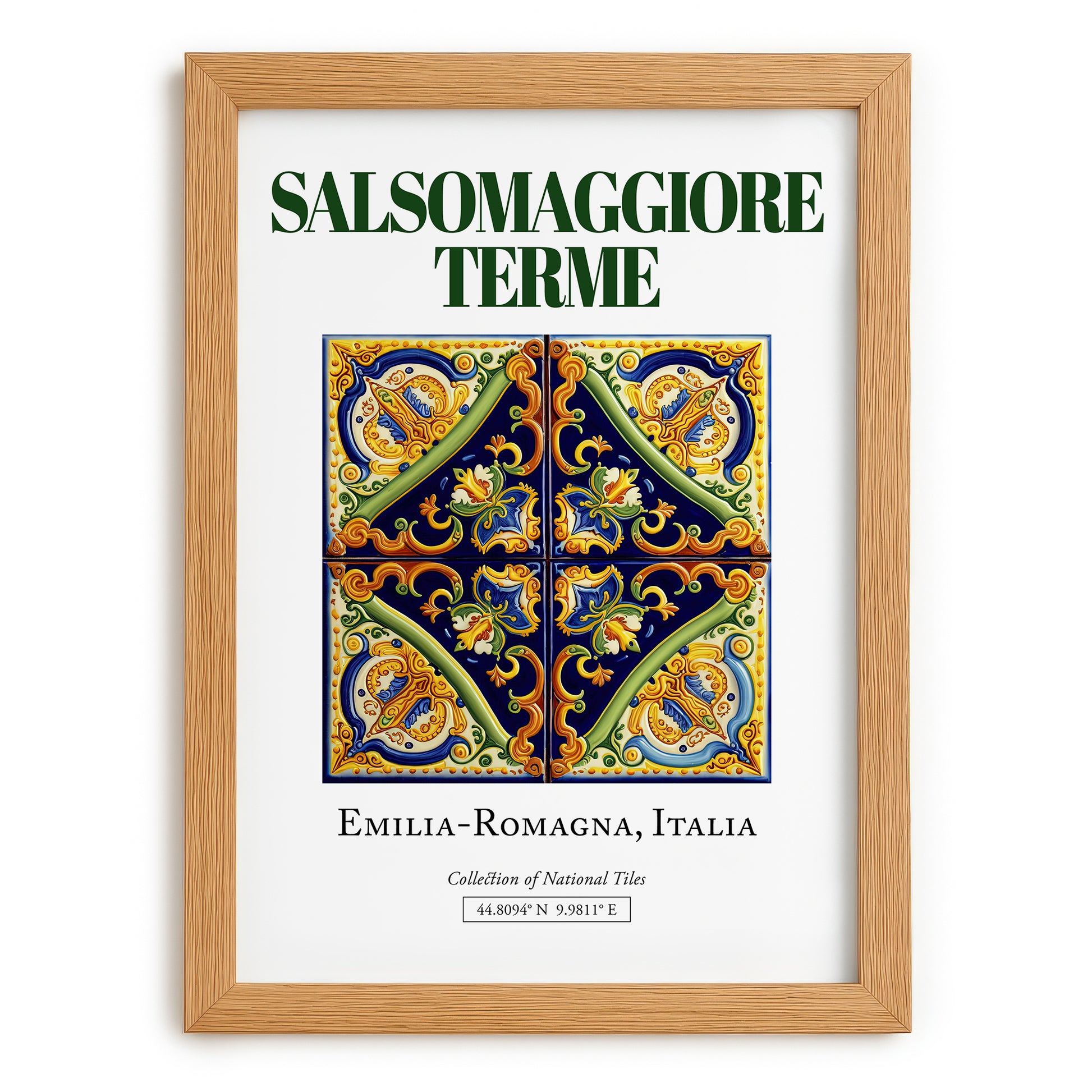 Salsomaggiore Terme, Italy – Architectural Travel Art, set in oak frame