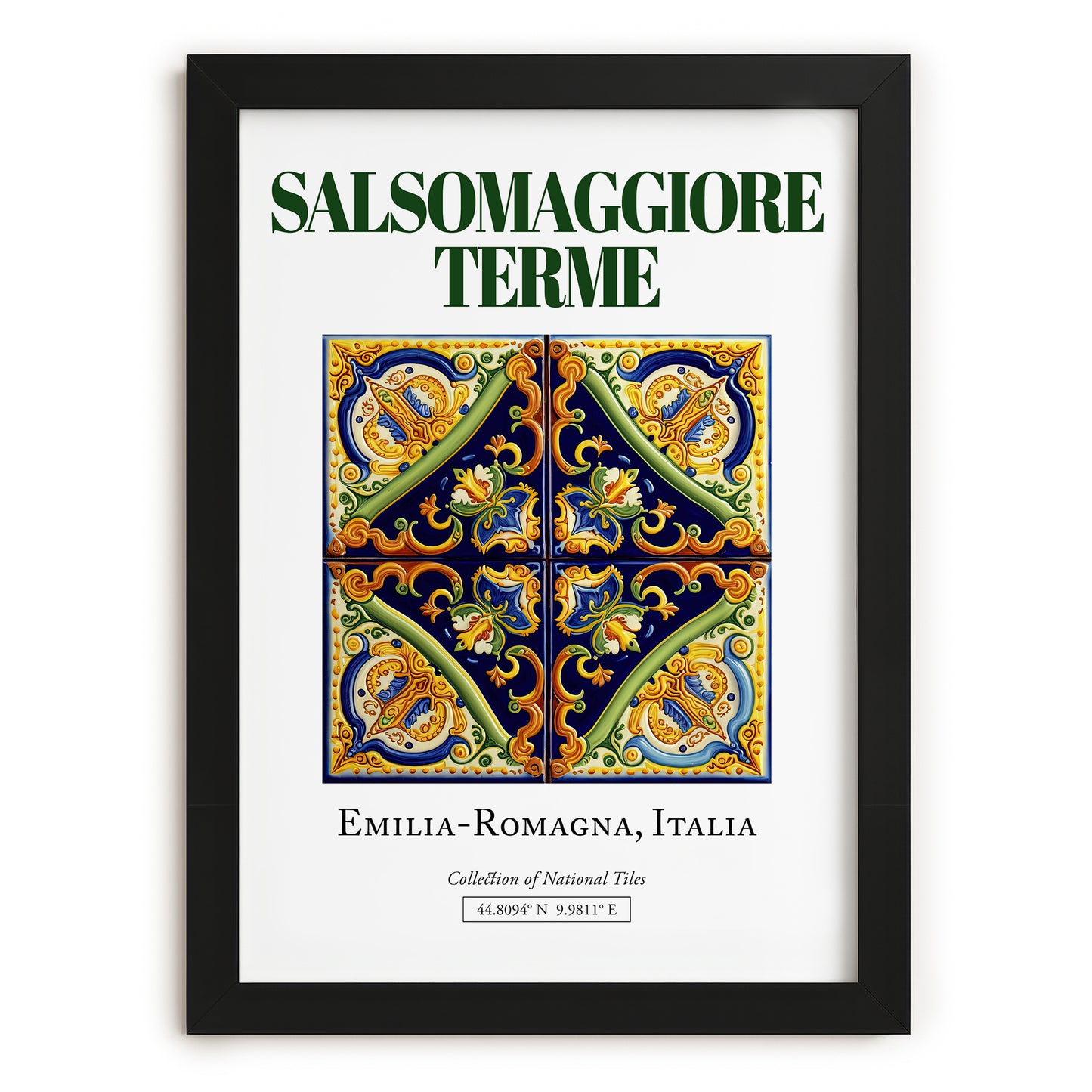 Salsomaggiore Terme, Italy – Architectural Travel Art, in sleek black frame