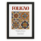 Foligno, Italy – Vintage Travel Poster, in sleek black frame