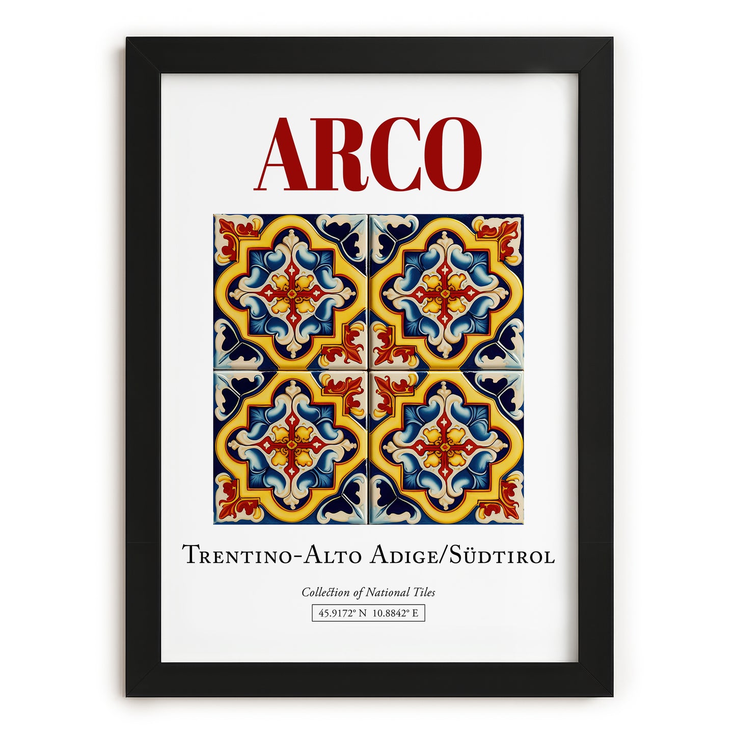 Arco, Italy – Travel Poster, in sleek black frame