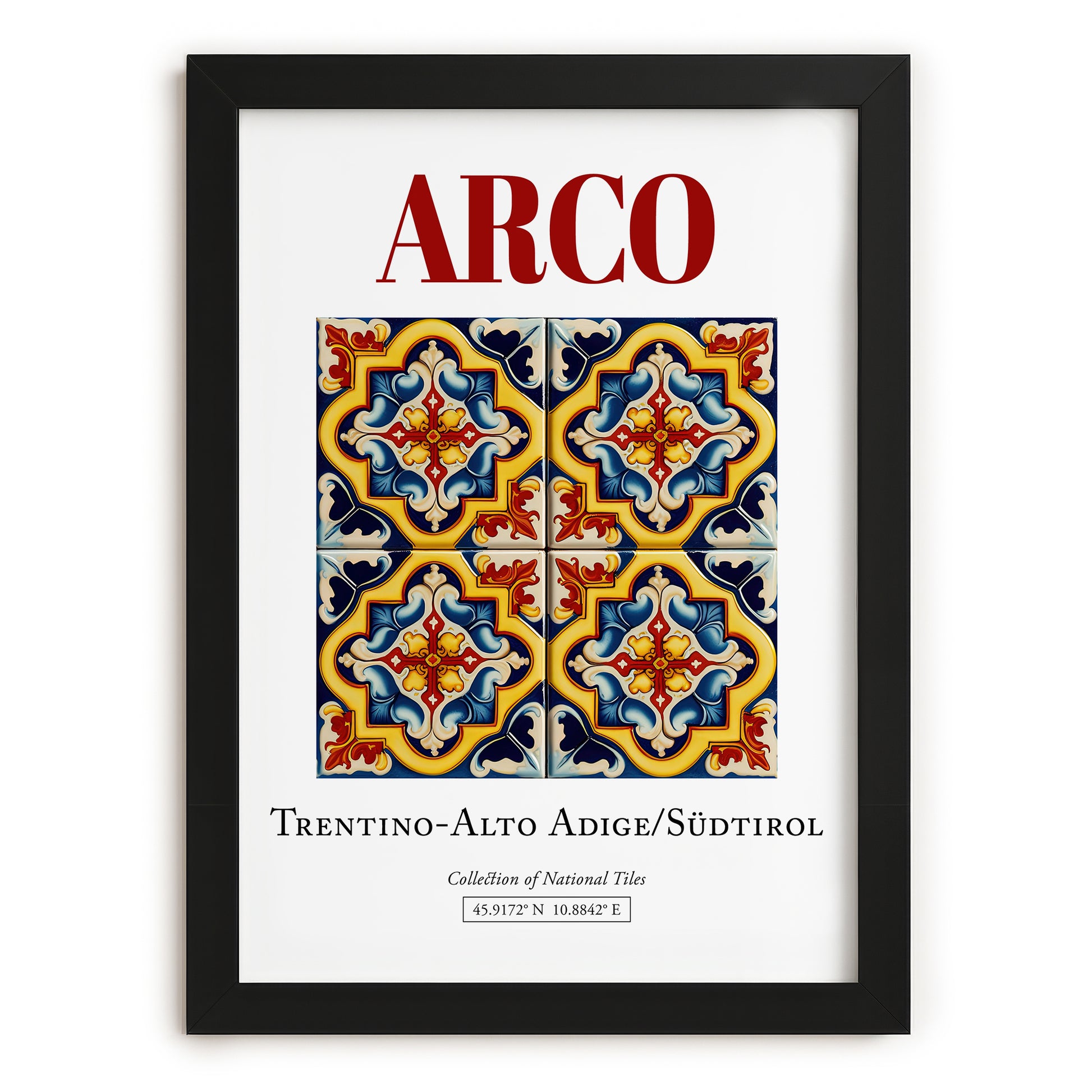Arco, Italy – Travel Poster, in sleek black frame