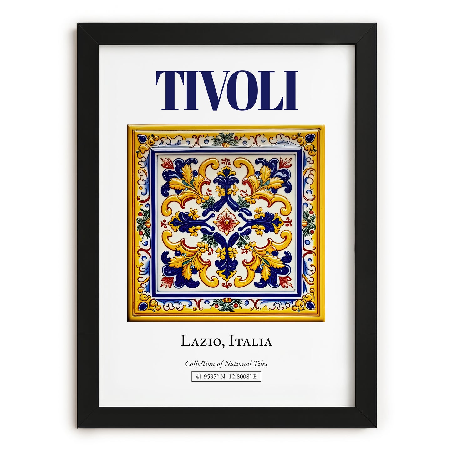 Tivoli, Italy – Travel Print, in sleek black frame