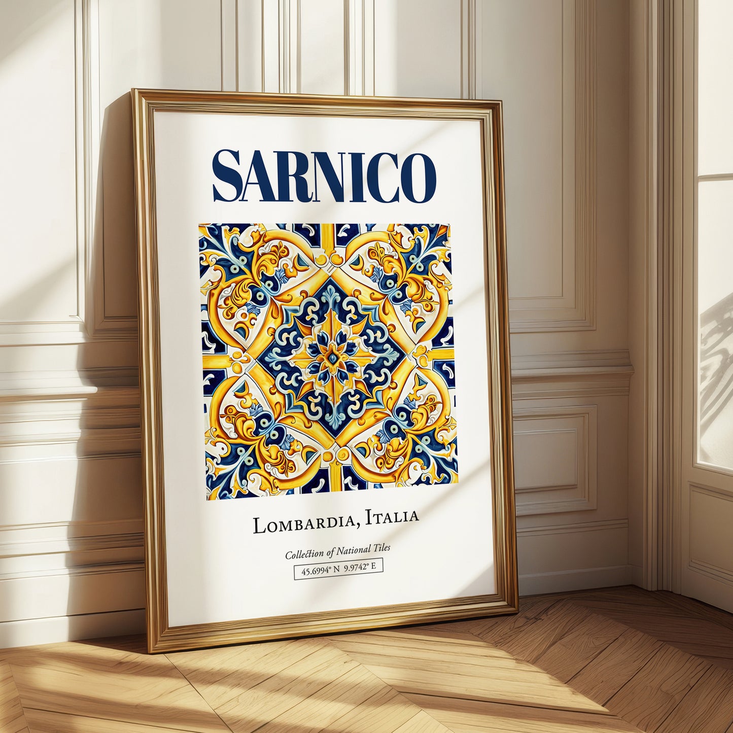 Sarnico, Italy – Travel Poster, styled in a charming Paris street view