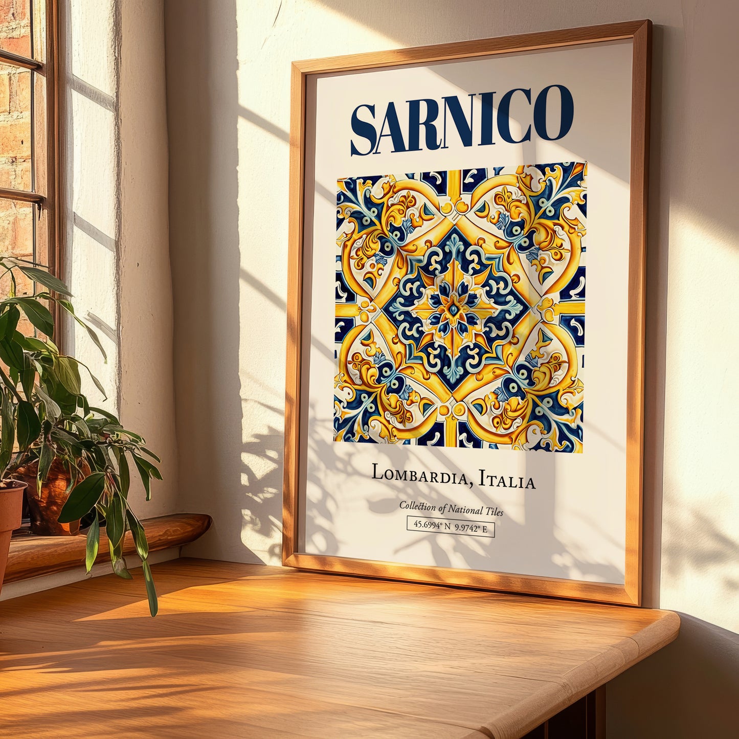 Sarnico, Italy – Travel Poster, clean layout with no caption