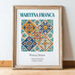 Martina Franca, Italy – Minimalist Travel Print, in wooden frame leaning on the floor