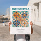 Martina Franca, Italy – Minimalist Travel Print, no-text version framed in wood
