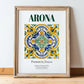 Arona, Italy – Travel Print, in wooden frame leaning on the floor