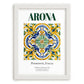 Arona, Italy – Travel Print, placed in minimal white frame