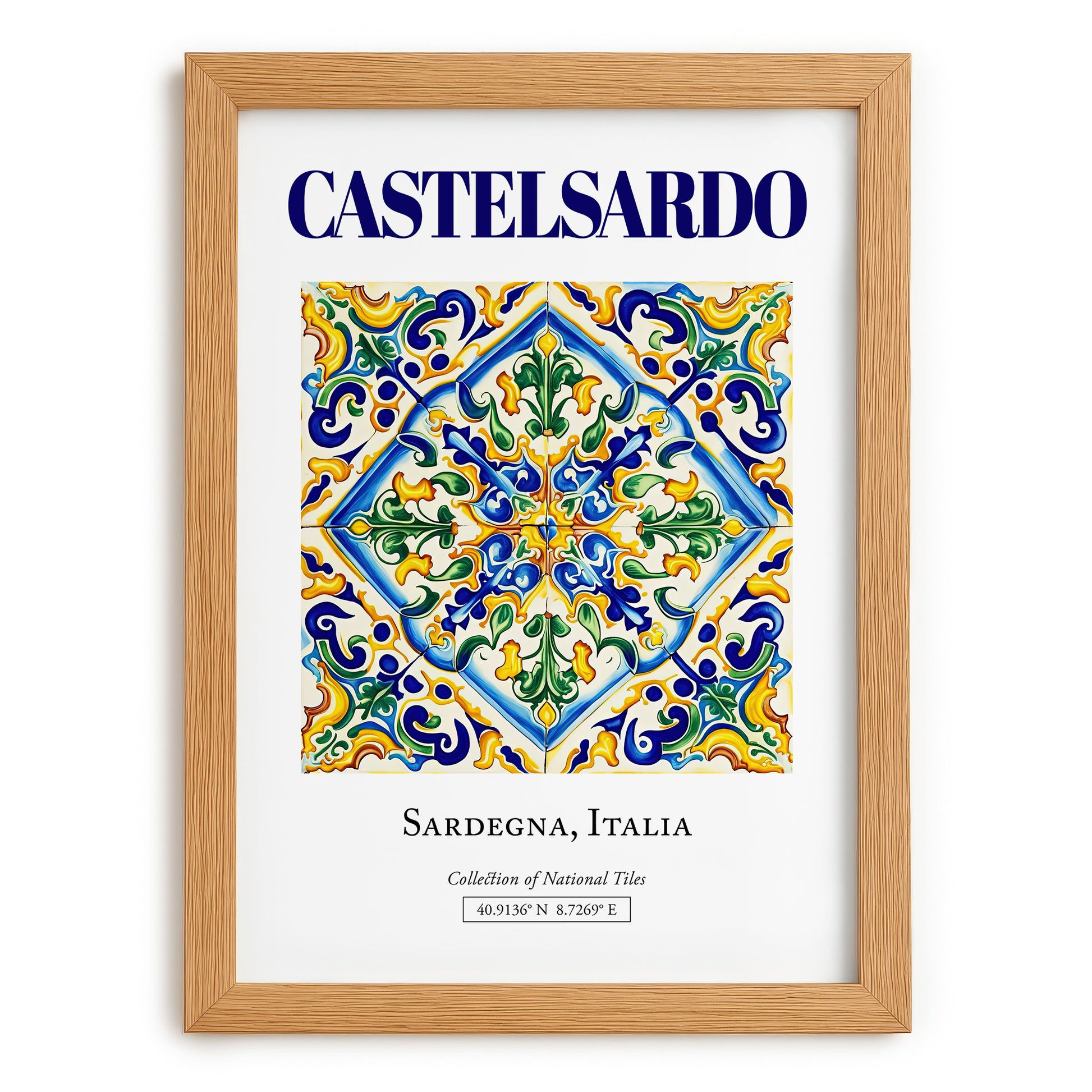 Castelsardo, Italy – Country Culture Poster, set in oak frame