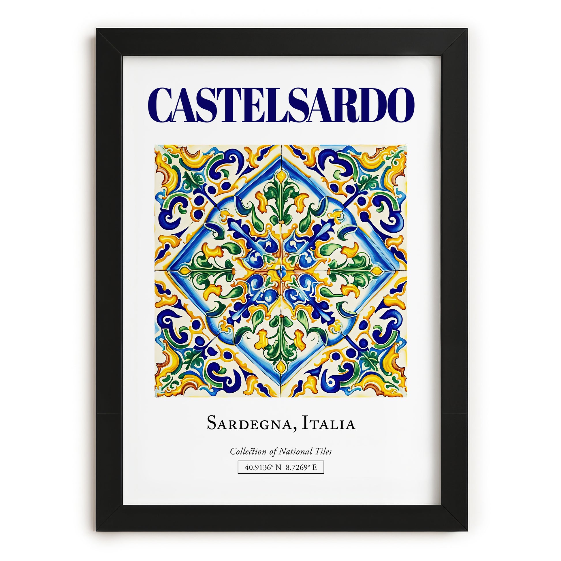 Castelsardo, Italy – Country Culture Poster, in sleek black frame