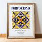 Porto Cervo, Italy – Travel Print, in wooden frame leaning on the floor