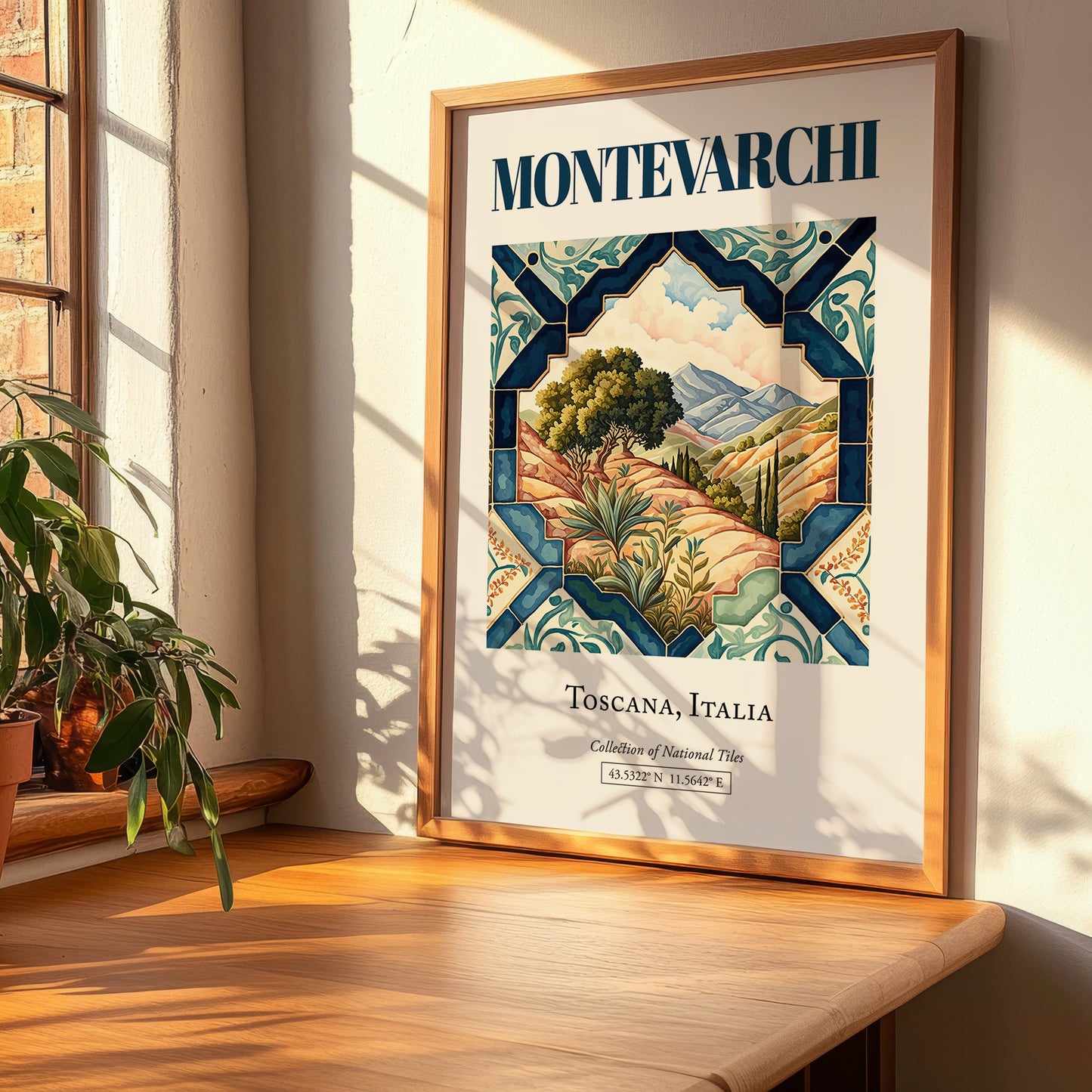 Montevarchi, Italy – Travel Poster, clean layout with no caption