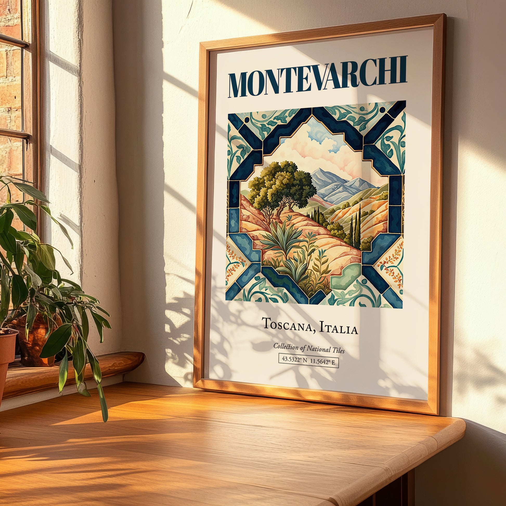 Montevarchi, Italy – Travel Poster, clean layout with no caption