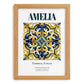 Amelia, Italy – Minimalist Travel Print, set in oak frame