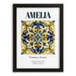 Amelia, Italy – Minimalist Travel Print, in sleek black frame