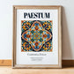 Paestum, Italy – Travel Poster, in wooden frame leaning on the floor