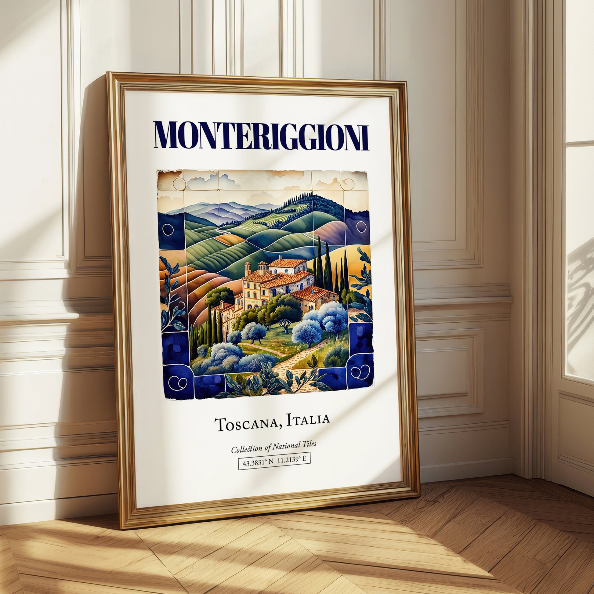 Monteriggioni, Italy – Travel Print, styled in a charming Paris street view
