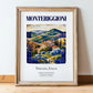 Monteriggioni, Italy – Travel Print, in wooden frame leaning on the floor