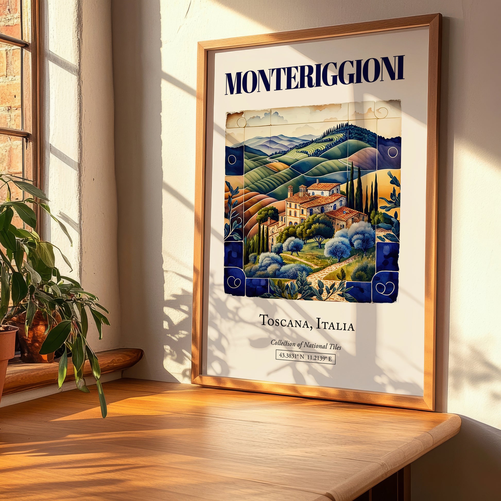Monteriggioni, Italy – Travel Print, clean layout with no caption