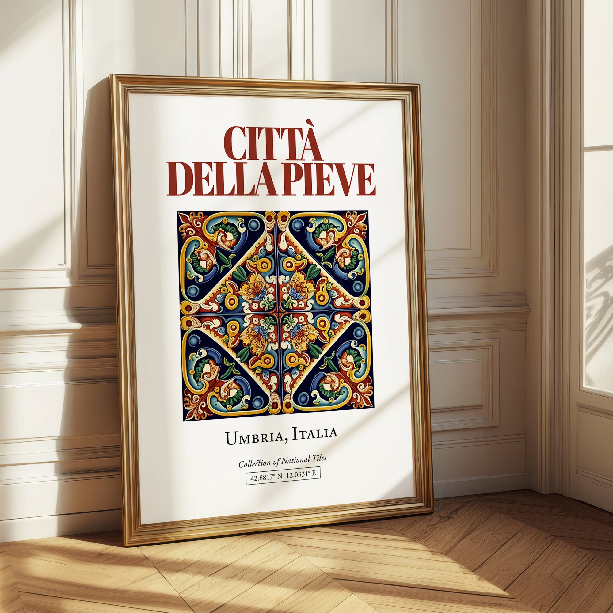 Città della Pieve, Italy – Travel Memories Wall Print, styled in a charming Paris street view