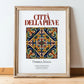 Città della Pieve, Italy – Travel Memories Wall Print, in wooden frame leaning on the floor