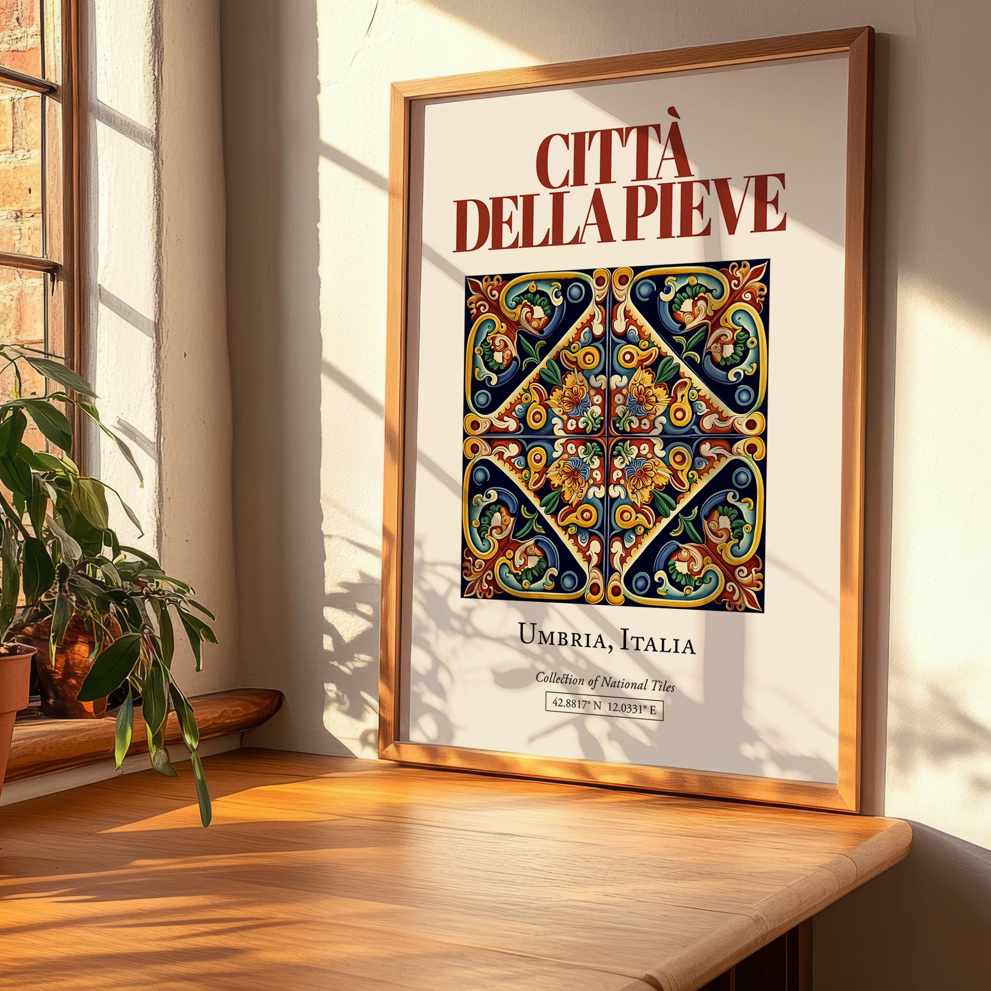 Città della Pieve, Italy – Travel Memories Wall Print, clean layout with no caption