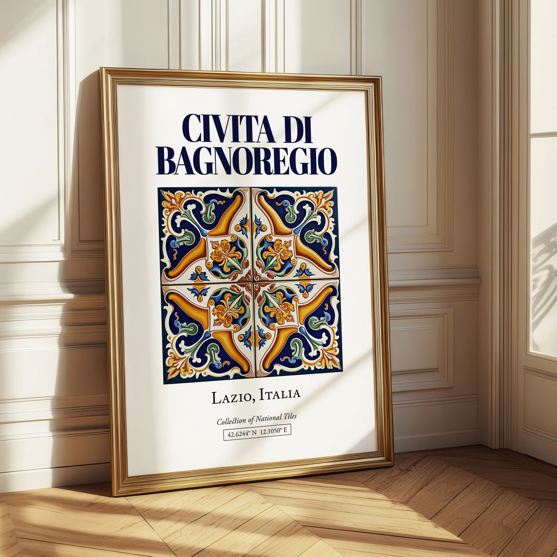 Civita di Bagnoregio, Italy – Travel Print, styled in a charming Paris street view