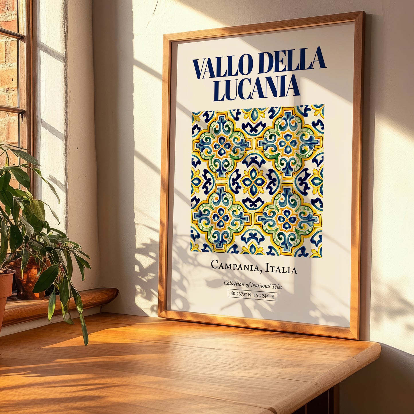Vallo della Lucania, Italy – Travel Poster, clean layout with no caption