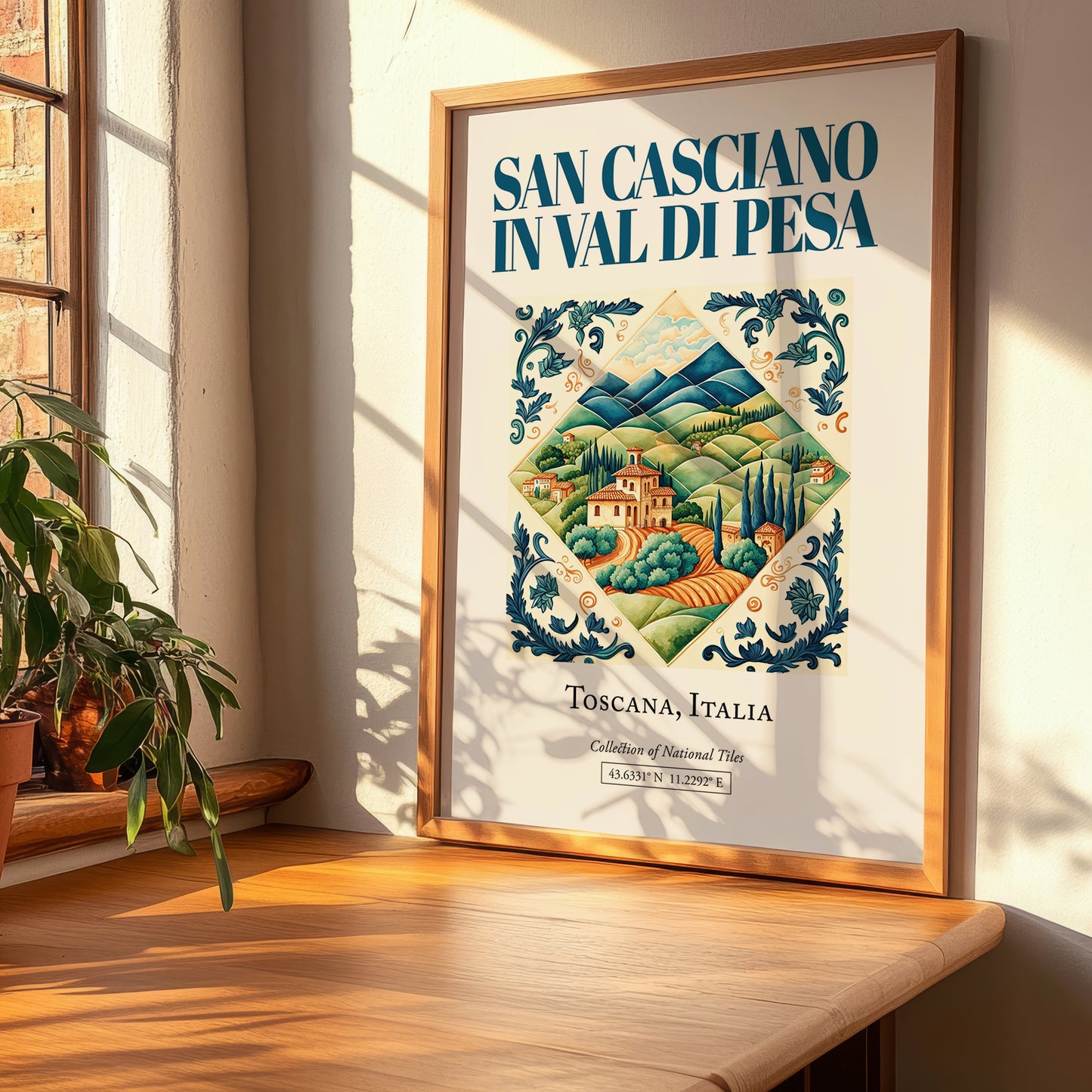 San Casciano in Val di Pesa, Italy – Travel Poster, clean layout with no caption