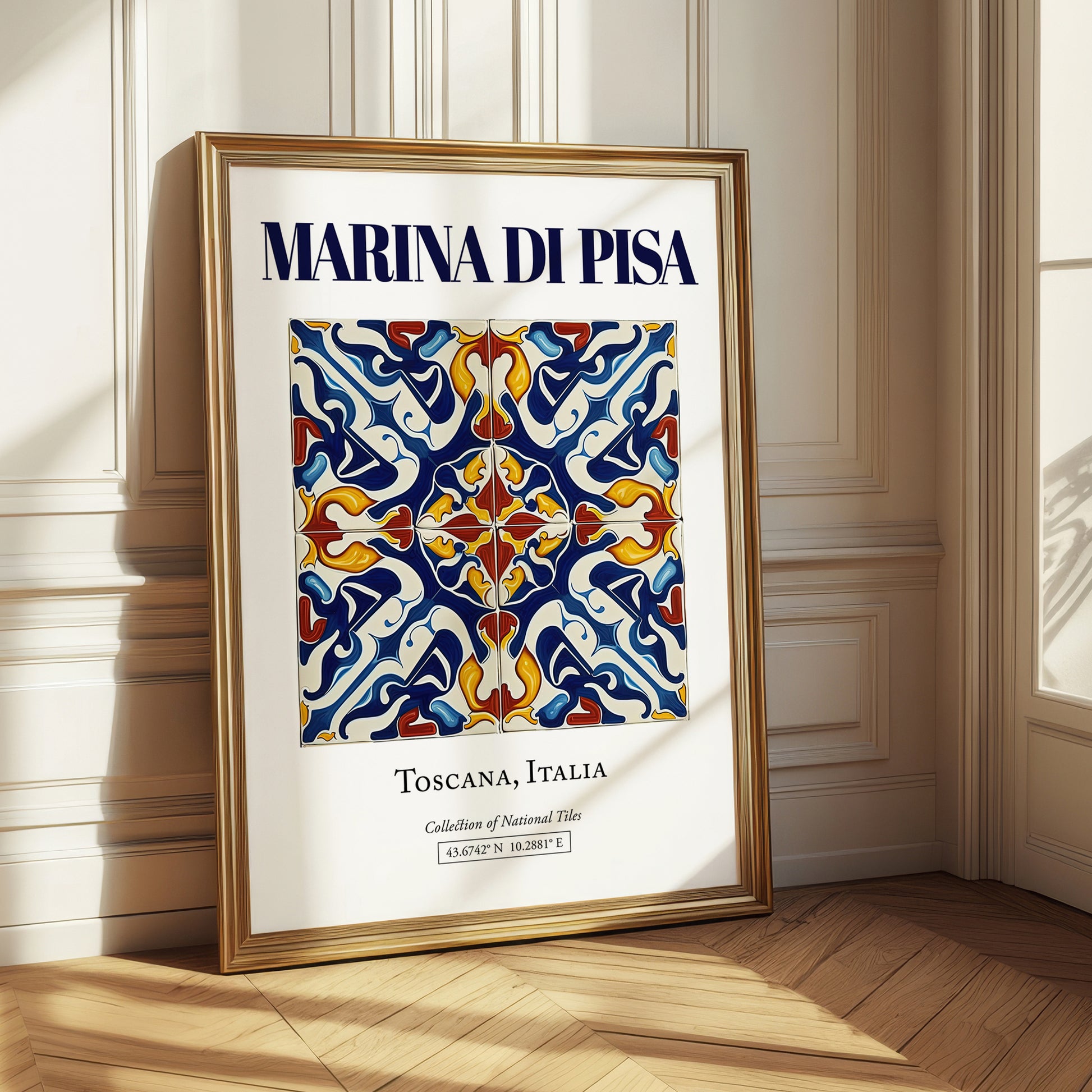 Marina di Pisa, Italy – Tourist Destination Poster, styled in a charming Paris street view