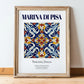 Marina di Pisa, Italy – Tourist Destination Poster, in wooden frame leaning on the floor