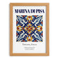 Marina di Pisa, Italy – Tourist Destination Poster, set in oak frame