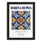 Marina di Pisa, Italy – Tourist Destination Poster, in sleek black frame