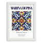 Marina di Pisa, Italy – Tourist Destination Poster, placed in minimal white frame
