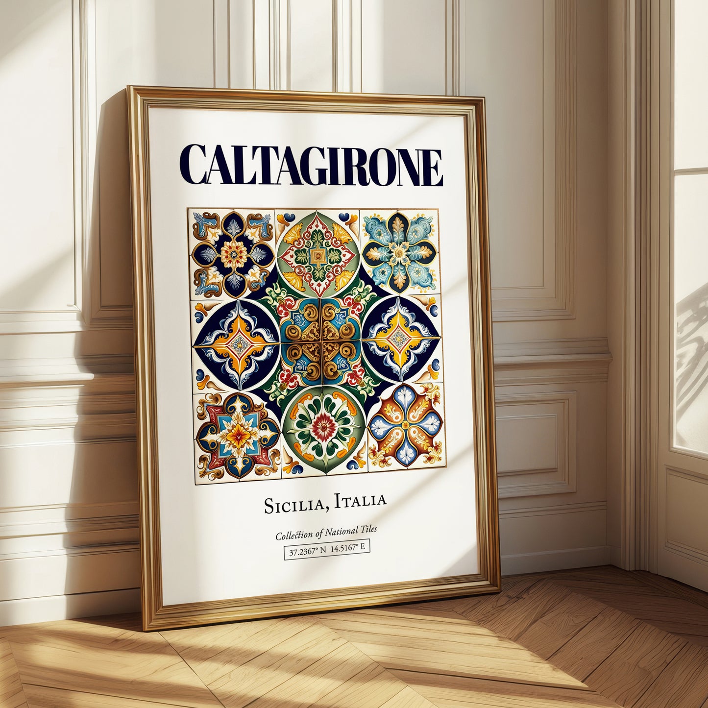 Caltagirone, Italy – Travel Wall Decor, styled in a charming Paris street view