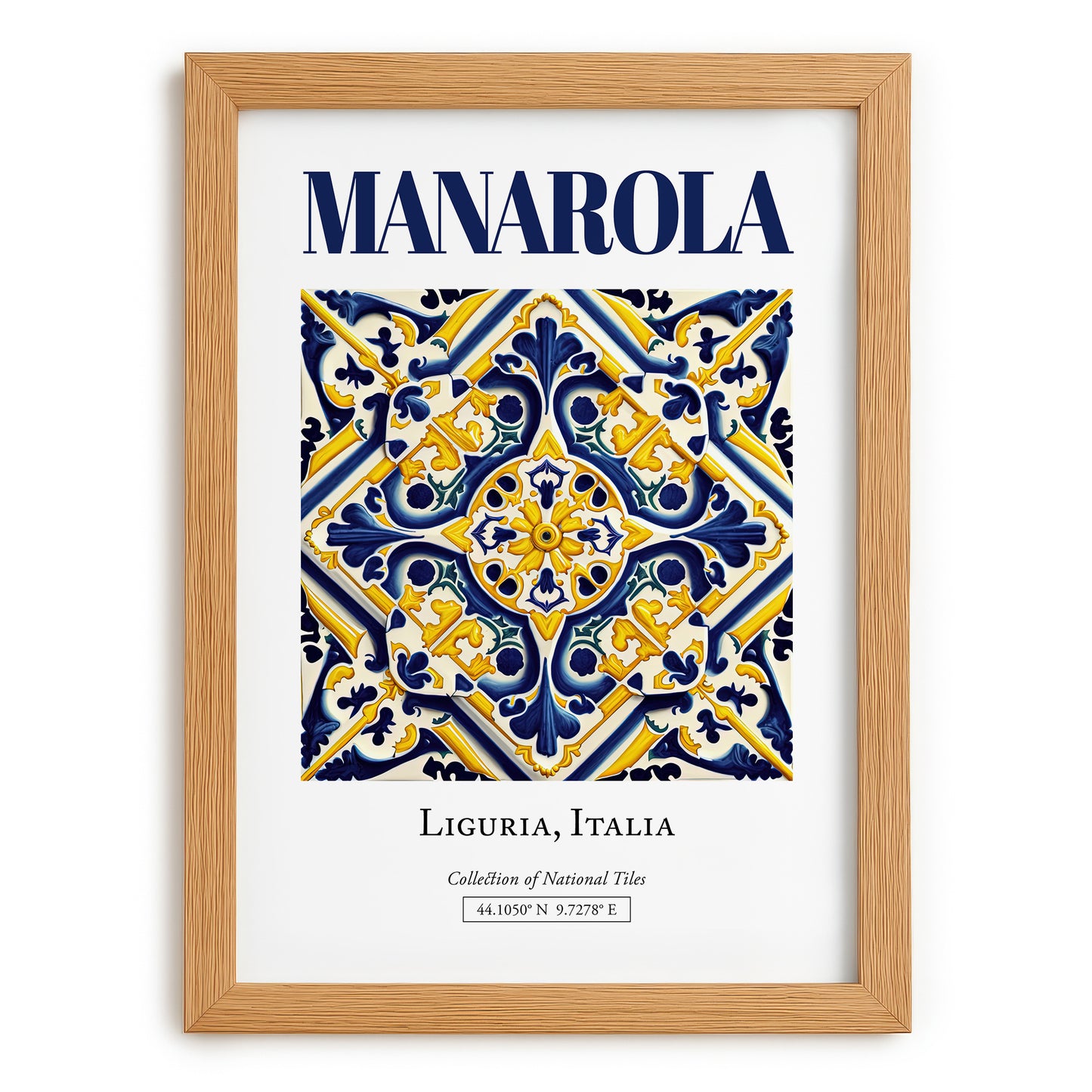 Manarola, Italy – Travel Wall Decor, set in oak frame