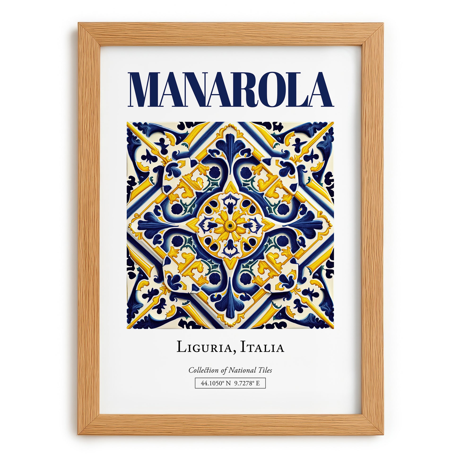 Manarola, Italy – Travel Wall Decor, set in oak frame