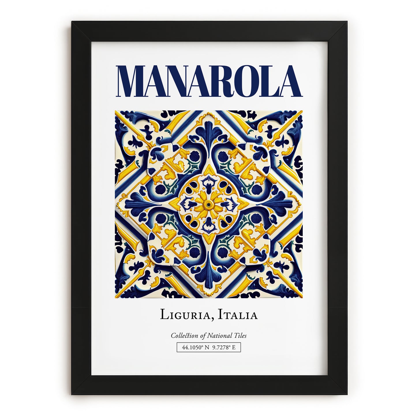 Manarola, Italy – Travel Wall Decor, in sleek black frame