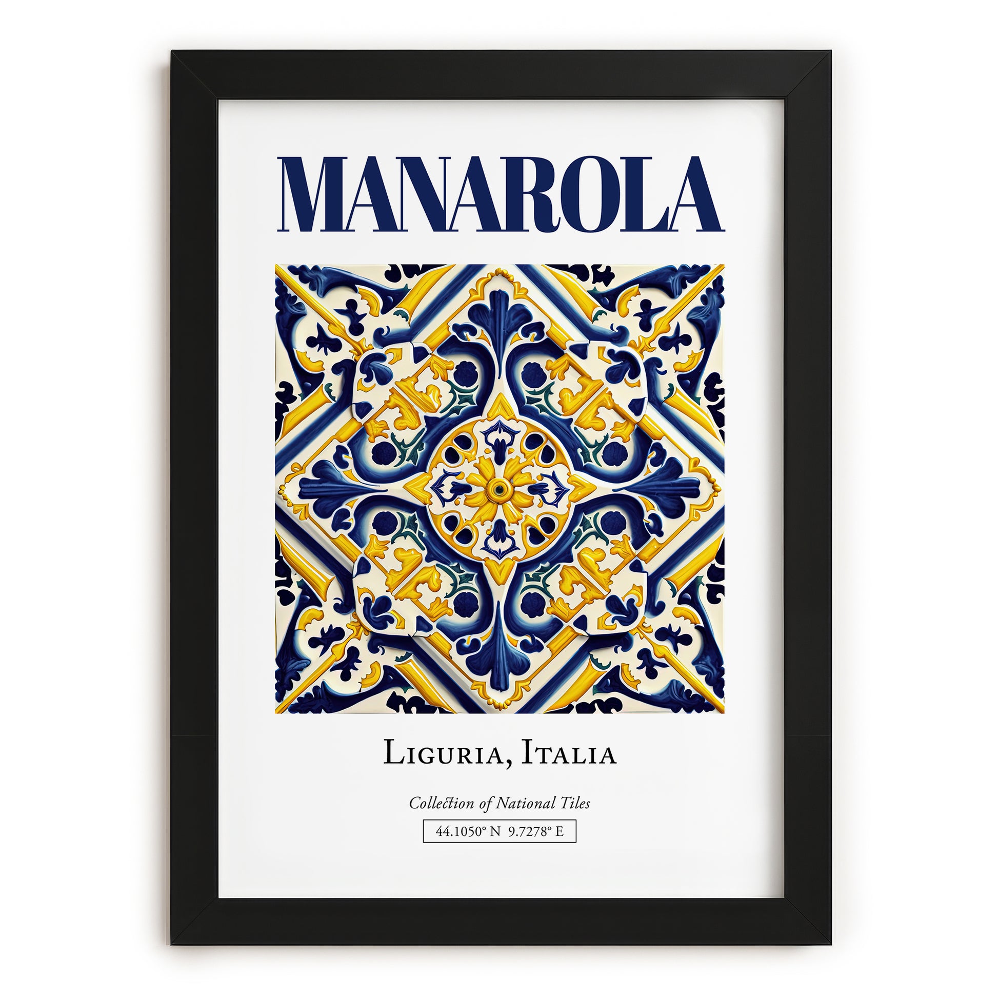 Manarola, Italy – Travel Wall Decor, in sleek black frame