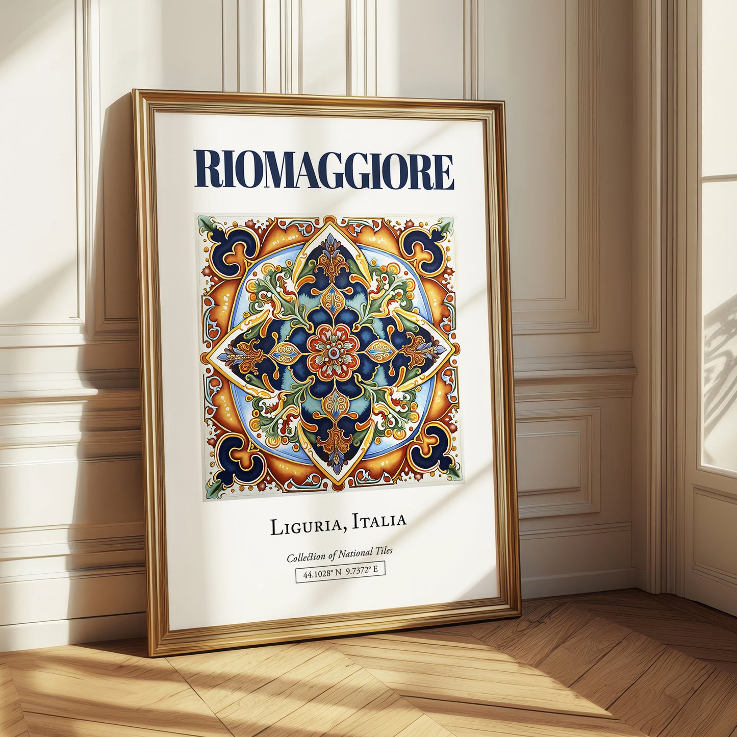 Riomaggiore, Italy – Travel Poster, styled in a charming Paris street view