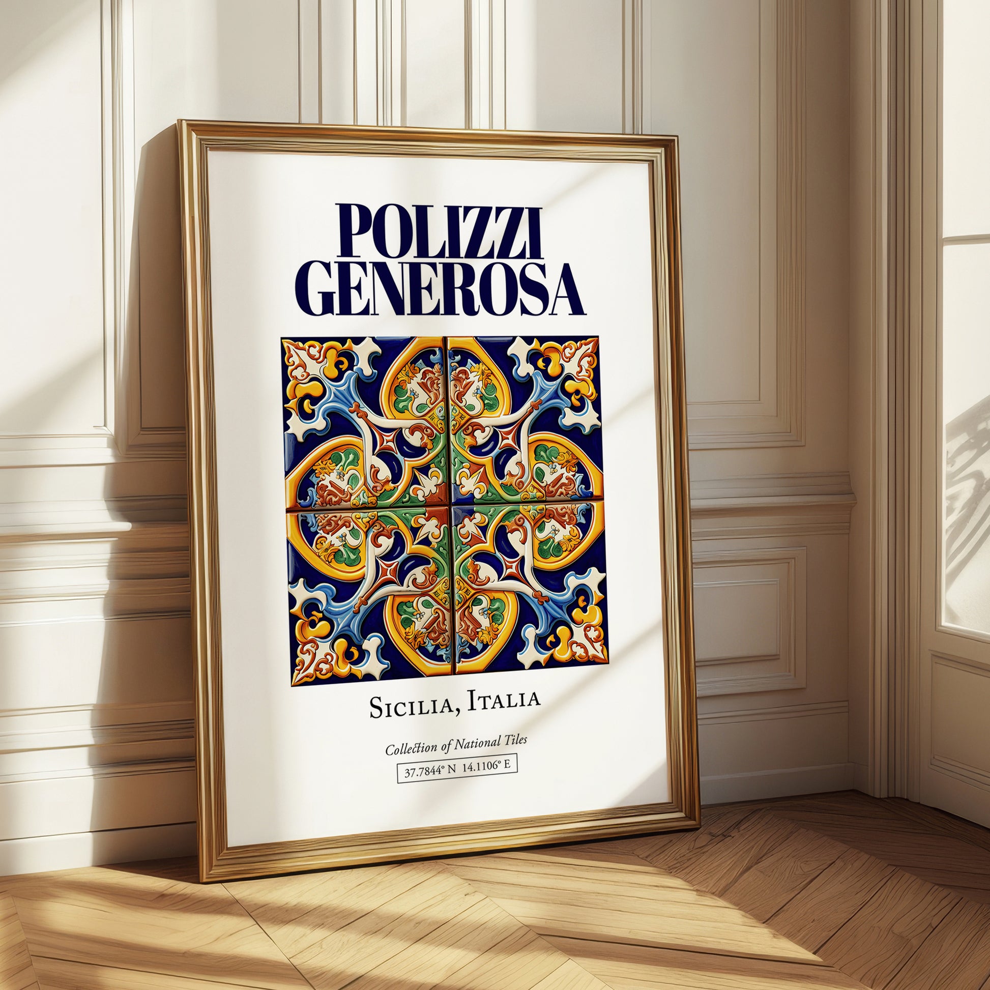 Polizzi Generosa, Italy – Travel Poster, styled in a charming Paris street view