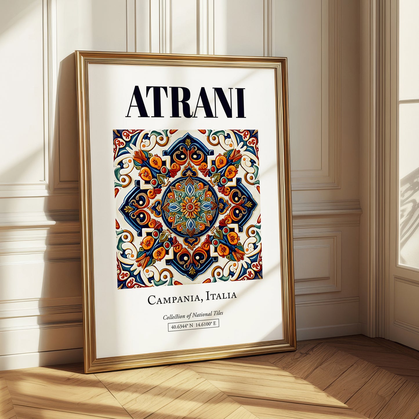 Atrani, Italy – Travel Print, styled in a charming Paris street view