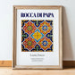 Rocca di Papa, Italy – World Heritage Travel Poster, in wooden frame leaning on the floor