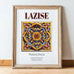 Lazise, Italy – Travel Print, in wooden frame leaning on the floor