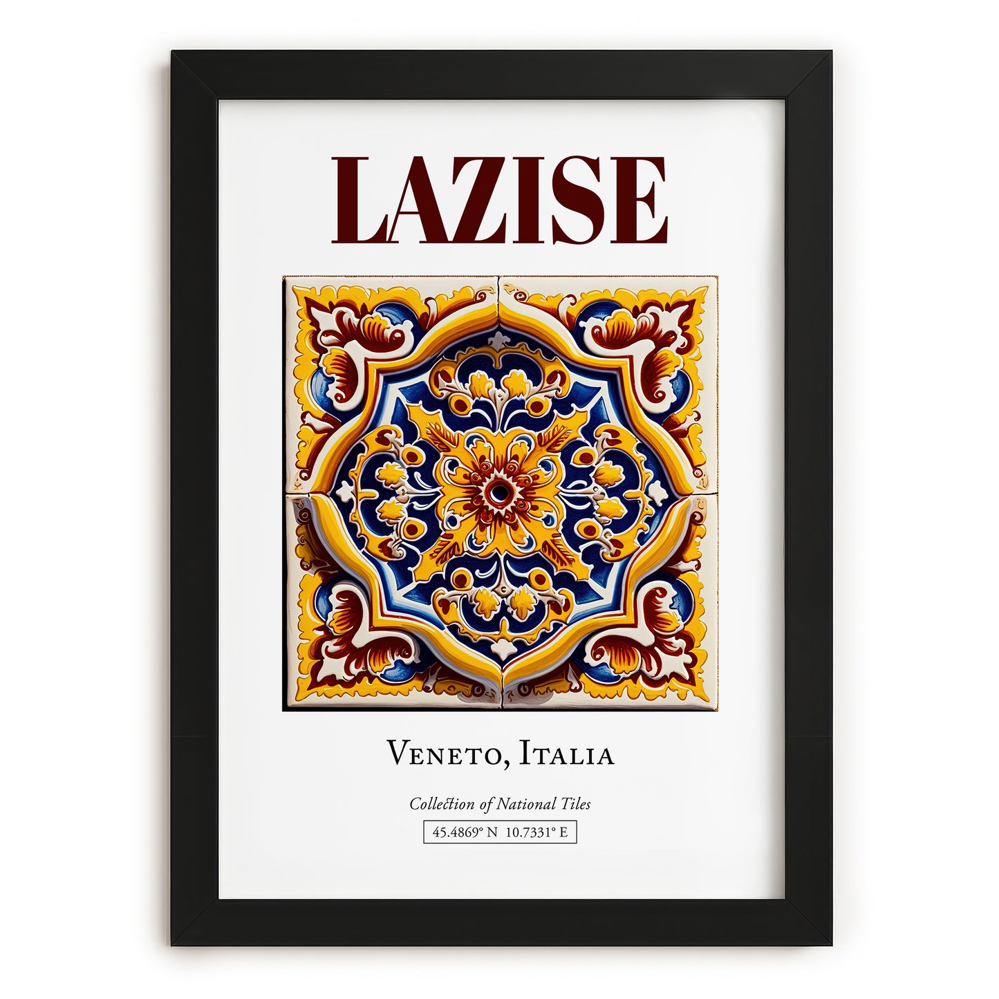 Lazise, Italy – Travel Print, in sleek black frame