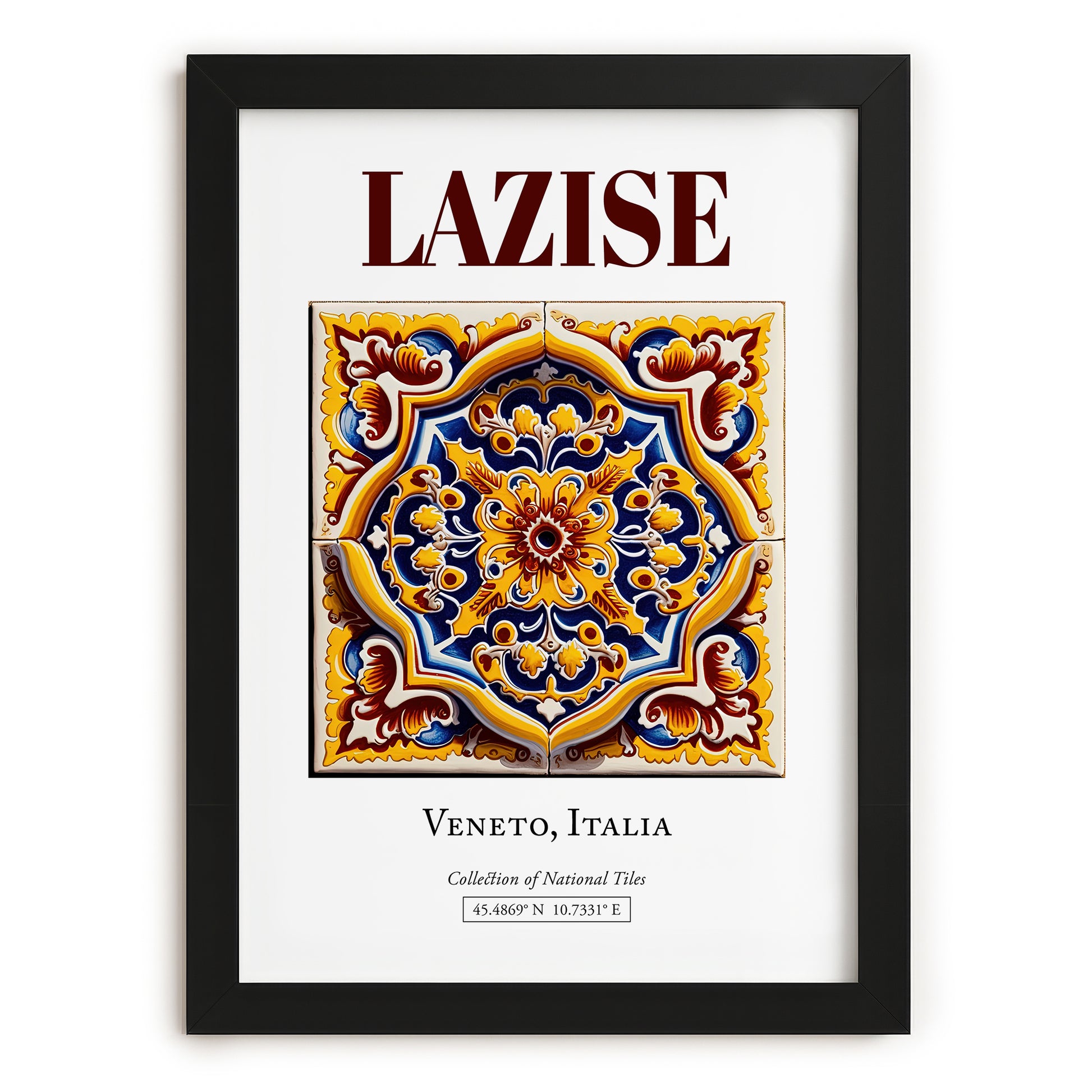 Lazise, Italy – Travel Print, in sleek black frame