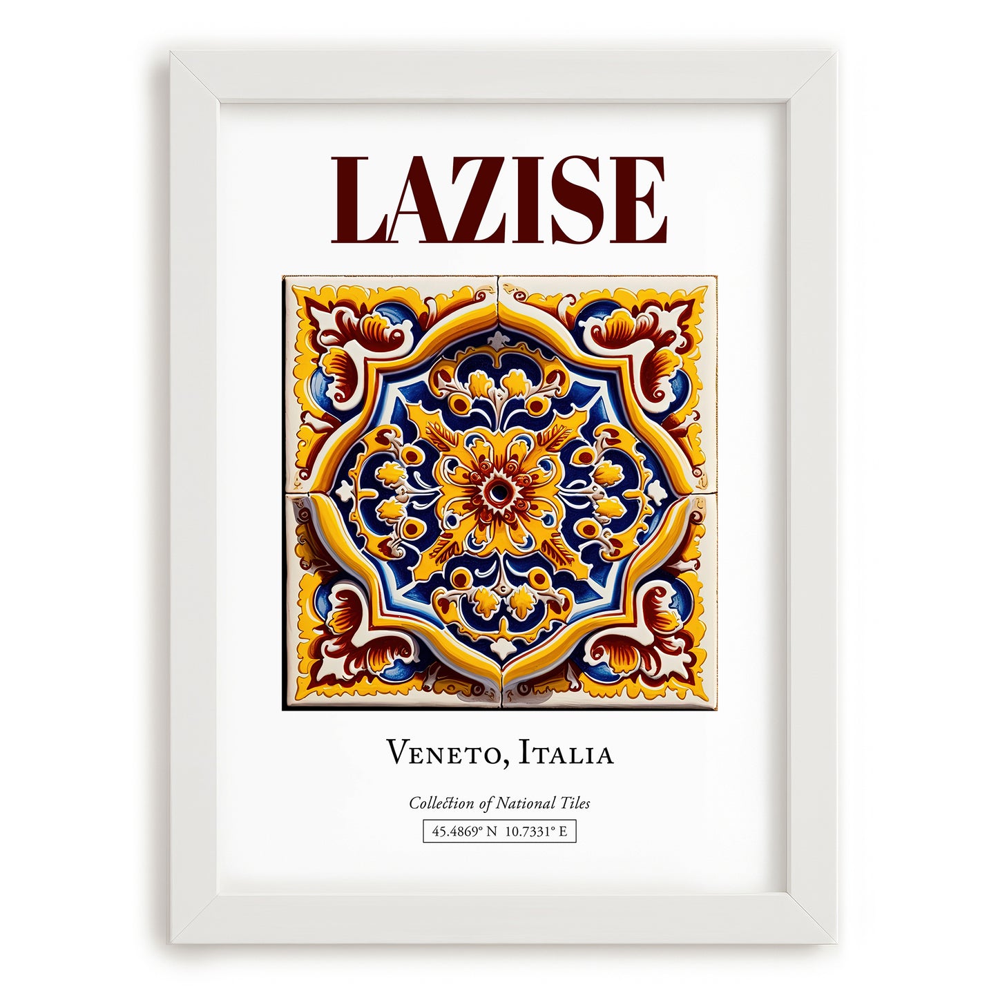 Lazise, Italy – Travel Print, placed in minimal white frame