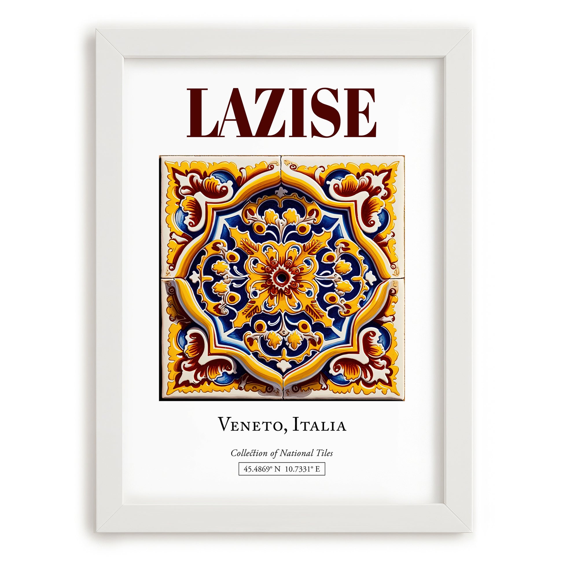 Lazise, Italy – Travel Print, placed in minimal white frame