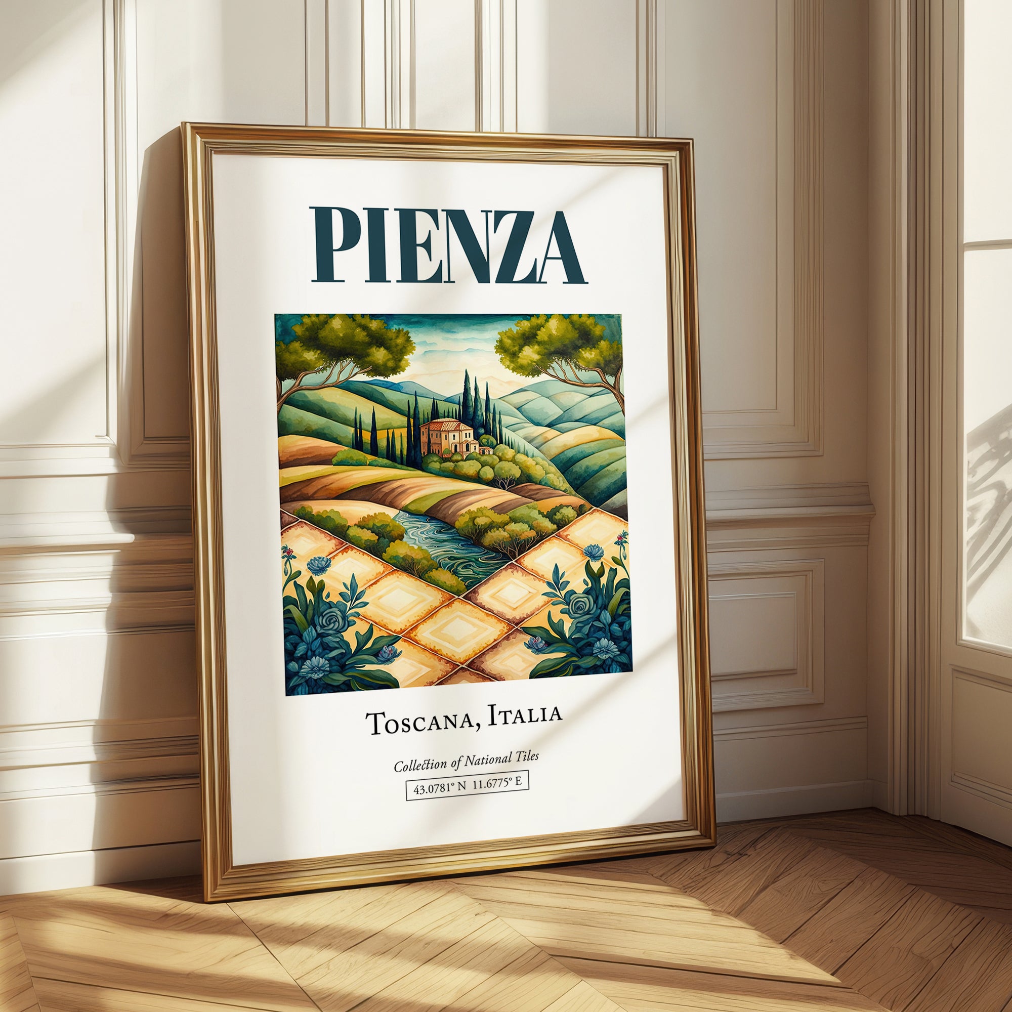 Pienza, Italy – Travel Wall Decor, styled in a charming Paris street view