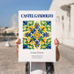 Castel Gandolfo, Italy – Travel Print, no-text version framed in wood
